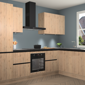 Madera Natuur greeploze keuken Geneve 109014