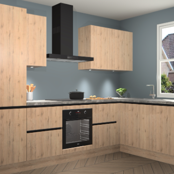 Madera Natuur greeploze keuken Geneve 109021