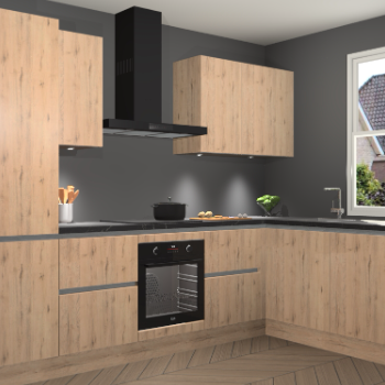 Madera Natuur greeploze keuken Geneve 109064