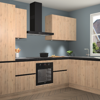 Madera Natuur greeploze keuken Geneve 109067