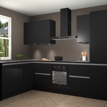 Zwarte greeploze keuken Beijing 109084