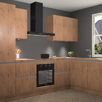 Astoria Eiken greeploze keuken Geneve 109070