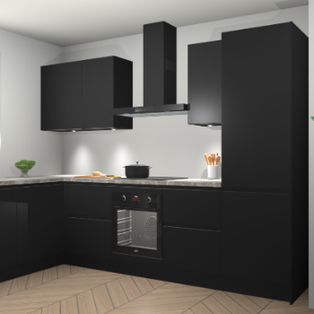 Zwarte greeploze keuken Beijing 109117