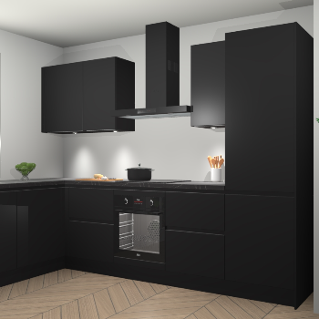 Zwarte greeploze keuken Beijing 109385