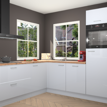 Sneeuwwitte hoogglans keuken Pai 109301