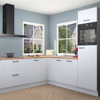 Sneeuwwitte hoogglans keuken Pai 109303