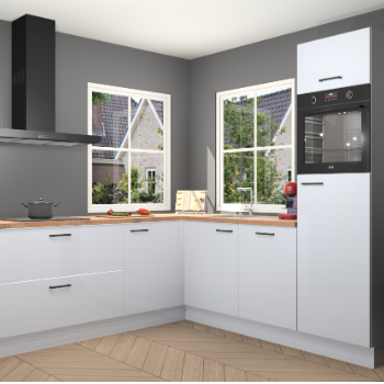 Sneeuwwitte hoogglans keuken Pai 109304