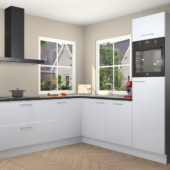 Sneeuwwitte hoogglans keuken Pai 109419