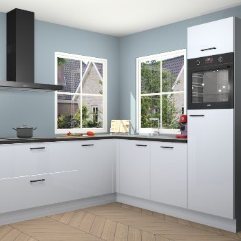 Sneeuwwitte hoogglans keuken Pai 109434