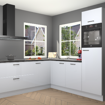 Sneeuwwitte hoogglans keuken Pai 109439