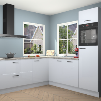 Sneeuwwitte hoogglans keuken Pai 109435