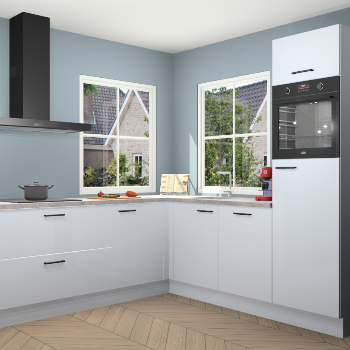 Sneeuwwitte hoogglans keuken Pai 109436