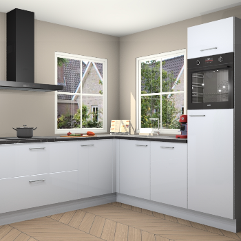 Sneeuwwitte hoogglans keuken Pai 109422