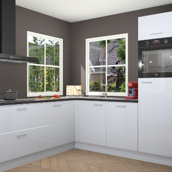 Sneeuwwitte hoogglans keuken Pai 109427