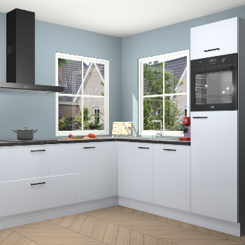 Sneeuwwitte hoogglans keuken Pai 109437