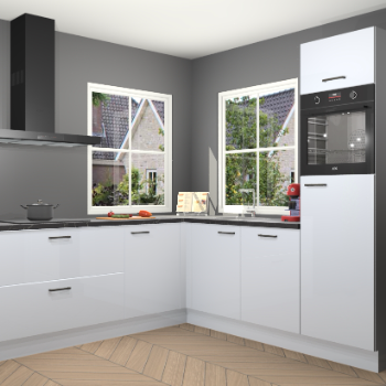 Sneeuwwitte hoogglans keuken Pai 109442