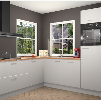 Zijdegrijze hoogglans keuken Pai 109353