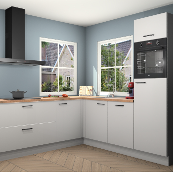 Zijdegrijze hoogglans keuken Pai 109355