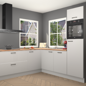 Zijdegrijze hoogglans keuken Pai 109356