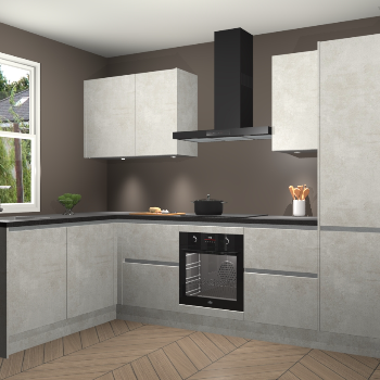 Beton Opaal greeploze keuken Beijing 109627