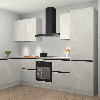 Beton Opaal greeploze keuken Beijing 109647