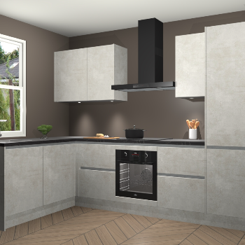 Beton Opaal greeploze keuken Beijing 109651