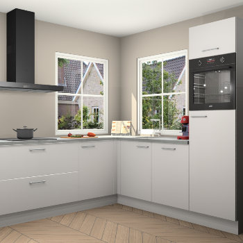 Zijdegrijze hoogglans keuken Pai 109448