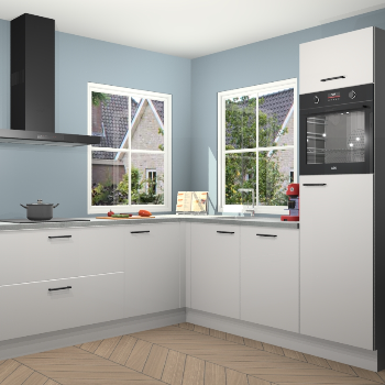 Zijdegrijze hoogglans keuken Pai 109451