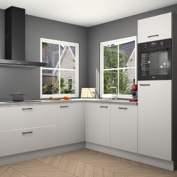 Zijdegrijze hoogglans keuken Pai 109452