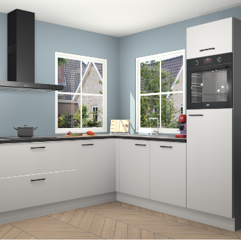 Zijdegrijze hoogglans keuken Pai 109458