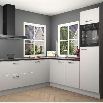 Zijdegrijze hoogglans keuken Pai 109459