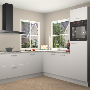 Zijdegrijze hoogglans keuken Pai 109461