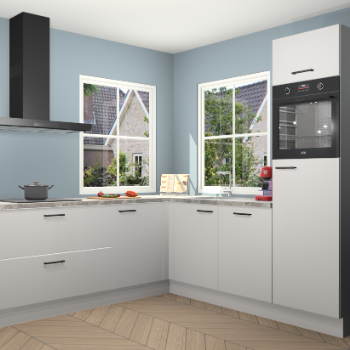 Zijdegrijze hoogglans keuken Pai 109464