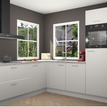 Zijdegrijze hoogglans keuken Pai 109468