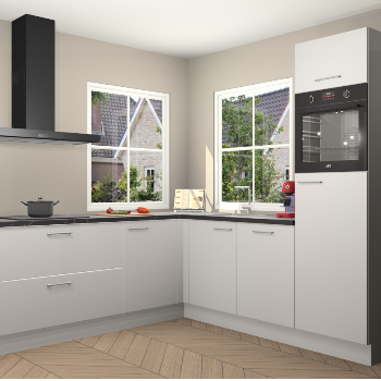 Zijdegrijze hoogglans keuken Pai 109472