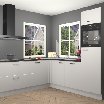 Zijdegrijze hoogglans keuken Pai 109476