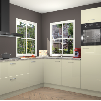 Magnolia hoogglans keuken Pai 109605