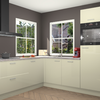 Magnolia hoogglans keuken Pai 109606