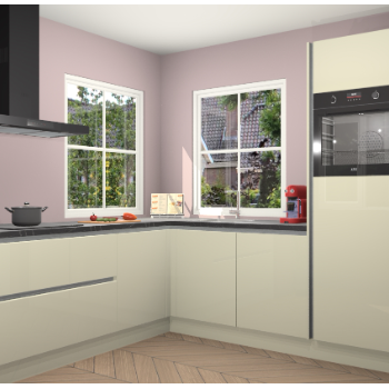 Magnolia hoogglans greeploze keuken Pai 109611