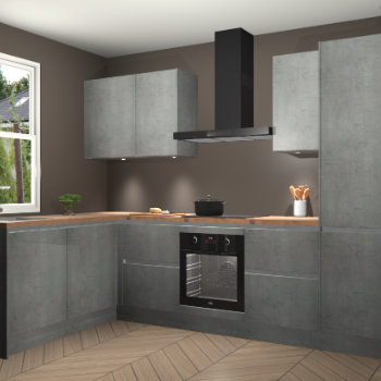 Beton Parelgrijs greeploze keuken Beijing 109658