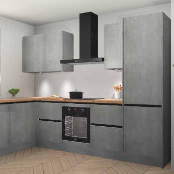 Beton Parelgrijs greeploze keuken Beijing 109661