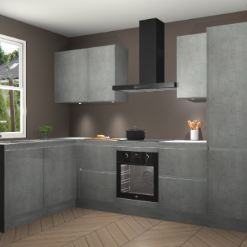 Beton Parelgrijs greeploze keuken Beijing 109679