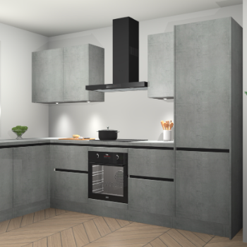 Beton Parelgrijs greeploze keuken Beijing 109682