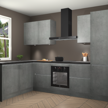 Beton Parelgrijs greeploze keuken Beijing 109740