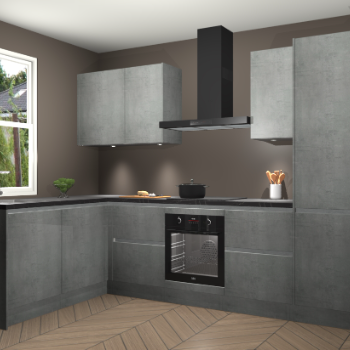 Beton Parelgrijs greeploze keuken Beijing 109830