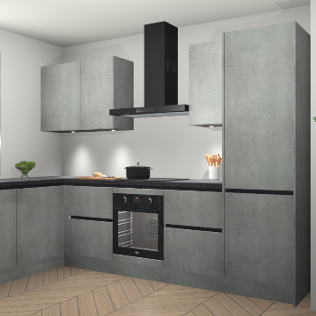 Beton Parelgrijs greeploze keuken Beijing 109833