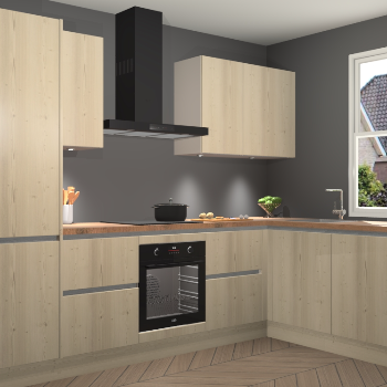 Vuren greeploze keuken Geneve 109796