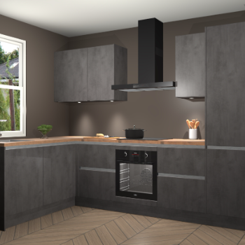 Beton Antraciet greeploze keuken Beijing 109873