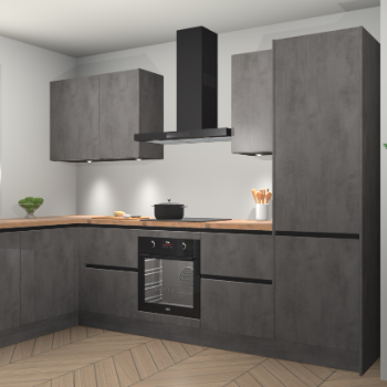 Beton Antraciet greeploze keuken Beijing 109876