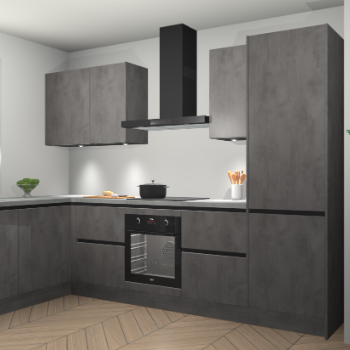 Beton Antraciet greeploze keuken Beijing 109888